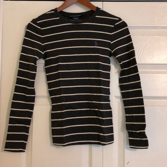 ralph lauren polo striped long sleeve